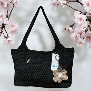 The Sak Hand Crochet Tote Bag Purse Travel